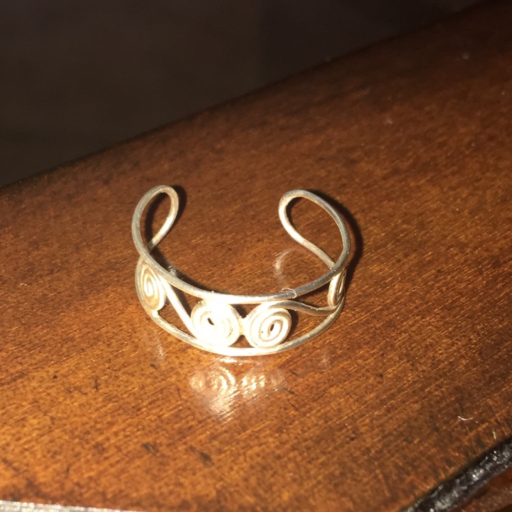 Sterling Silver Adjustable Toe Ring - image 1